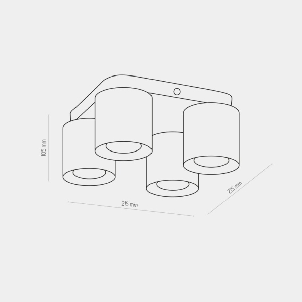 Накладной точечный светильник TK Lighting VICO золотой