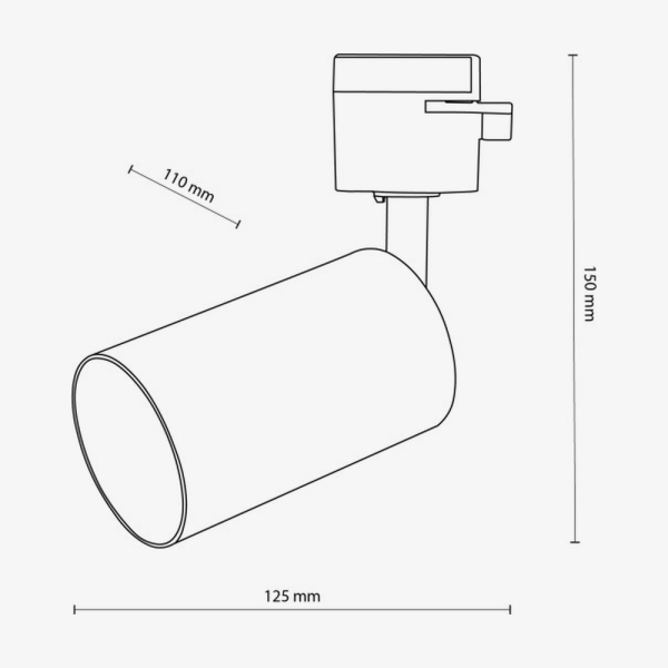 Трековый светильник однофазный TK Lighting TRACER 1XGU10 черный