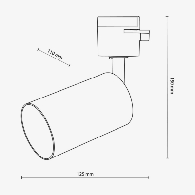 Трековий світильник однофазний TK Lighting TRACER 1xGU10 білий