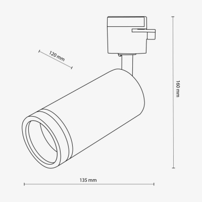 Трековий світильник однофазний TK Lighting TRACER JET RING 1xGU10 білий