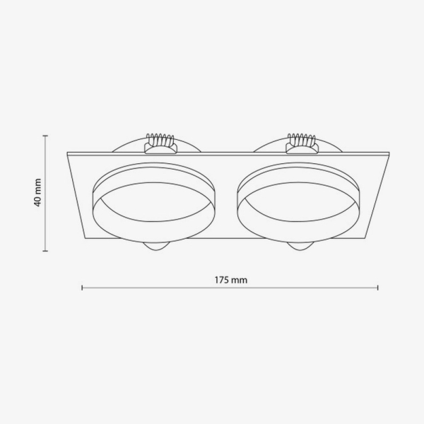 Встраиваемый точечный светильник TK Lighting JET EYE 2* GU 10 черный