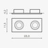 Встраиваемый точечный светильник Azzardo HUGO 2 DOWNLIGHT белый