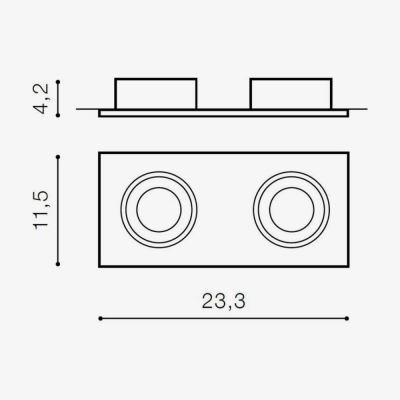 Врізний точковий світильник Azzardo HUGO 2 DOWNLIGHT білий