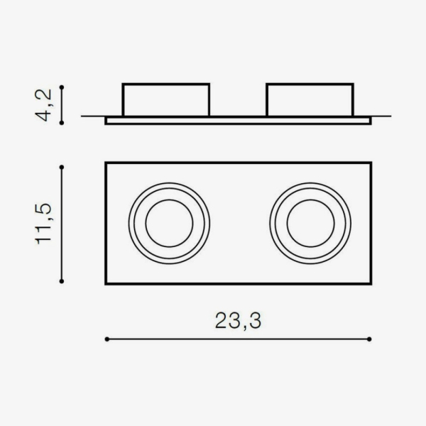 Встраиваемый точечный светильник Azzardo HUGO 2 DOWNLIGHT белый