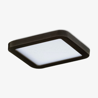 Врізний точковий світильник Azzardo SLIM 9 SQUARE 3000K IP44 чорний