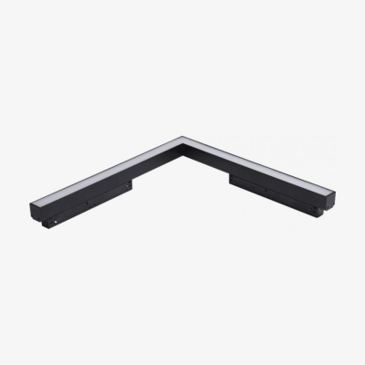 Магнітний трековий світильник 48 В Azzardo ALFA SAGA TRACK MAGNETIC CORNER A 24W 3000K чорний