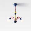 Люстра Modulo Light 5 ламп — цвет синий і красный