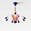 Люстра Modulo Light 5 ламп — цвет синий і красный