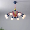 Люстра Modulo Light 5 ламп — цвет синий і красный