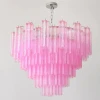 Люстра MURANO Pink TUBE 048 — цвет розовый, стиль современный