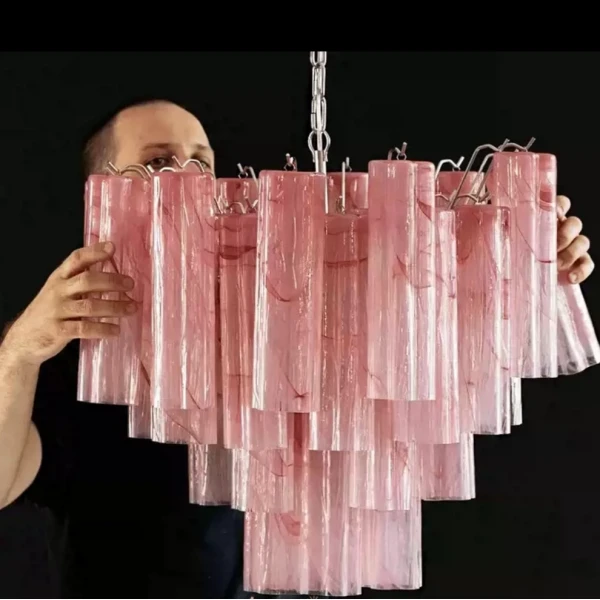 Люстра MURANO PINK 168 — цвет розовый, из материала стекло, стиль арт-деко