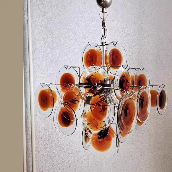 Люстра MURANO Amber Halo 127 — цвет оранжевый, стиль современный