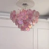Люстра MURANO Crystal-Framed 063 — цвет розовый, стиль современный