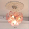 Люстра MURANO Crystal-Framed 063 — цвет розовый, стиль современный