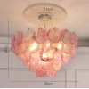 Люстра MURANO Crystal-Framed 063 — цвет розовый, стиль современный