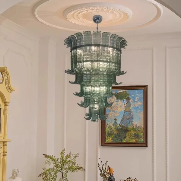 Люстра MURANO Dancing green crystals 036 Anzazo купити 101860грн.