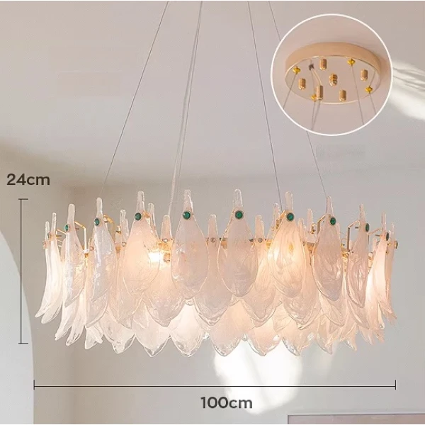 Люстра MURANO Dream Feather 121 — цвет белый, стиль современный