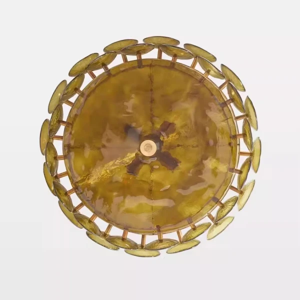 Люстра MURANO Green amber 022 — цвет янтарно-зеленый, стиль современный