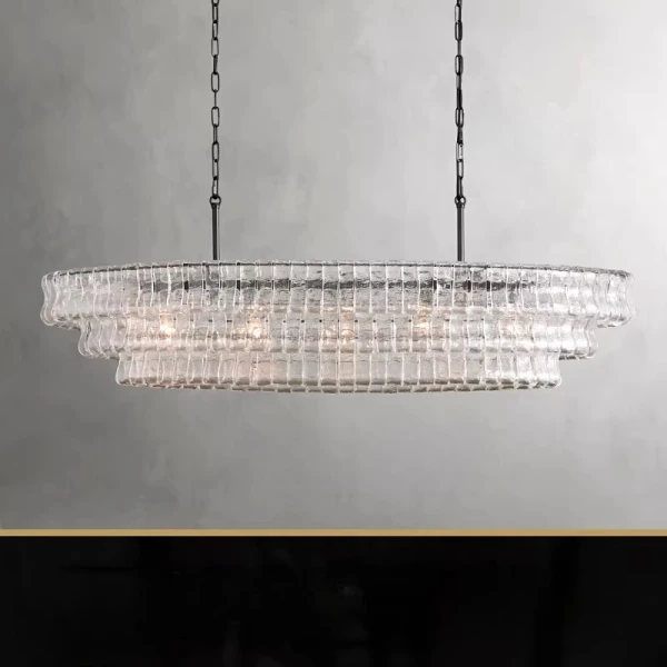 ЛЮСТРА MURANO «CRYSTAL WAVE» 003 TRANSPARENT — цвет прозрачный, стиль средневековый