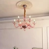 Люстра MURANO Opulent Pink Cascade Light 093 — цвет розовый, стиль современный