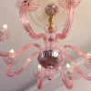 Люстра MURANO Opulent Pink Cascade Light 093 — цвет розовый, стиль современный