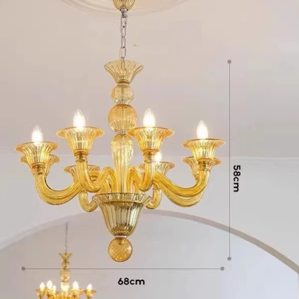 Люстра MURANO Opulent Yellow Cascade Light 091 Anzazo купити 58080грн.