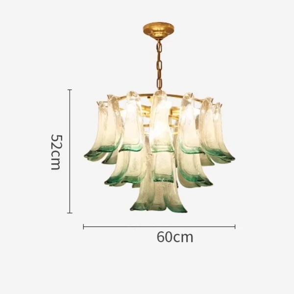 Люстра MURANO Petal Halo Green 142 — цвет зеленый, стиль современный