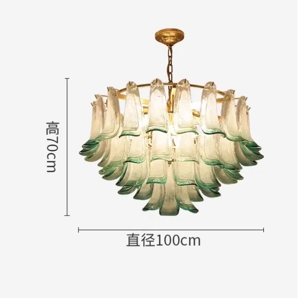 Люстра MURANO Petal Halo Green 142 — цвет зеленый, стиль современный