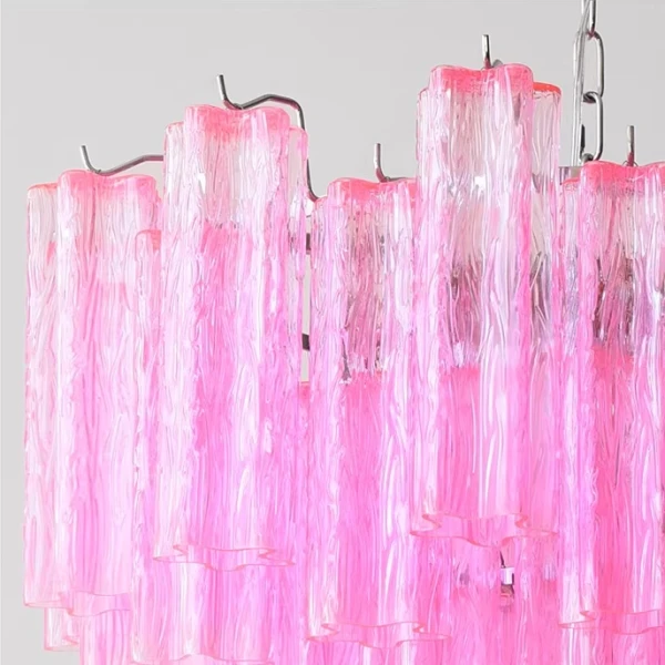 Люстра MURANO Pink TUBE 048 — цвет розовый, стиль современный