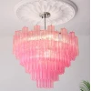 Люстра MURANO Pink TUBE 048 — цвет розовый, стиль современный