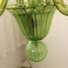 Люстра MURANO Sleek Green Glass Fixture 090 — цвет зеленый, стиль современный