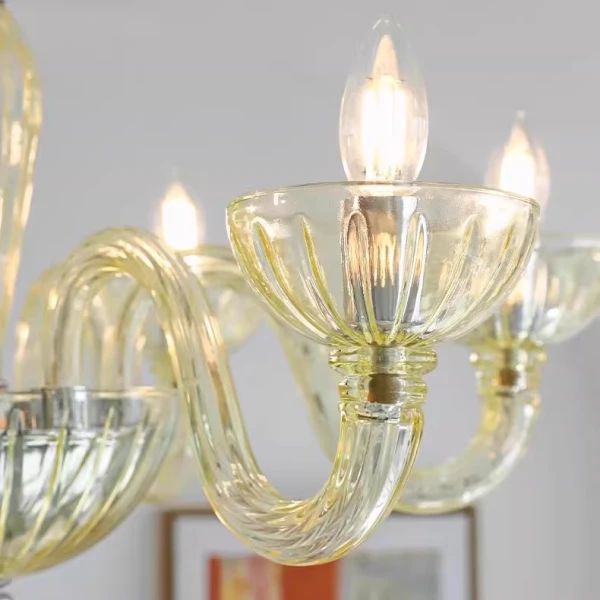 Люстра MURANO Sleek Yellow Glass Fixture 089 Anzazo купити 61952грн.