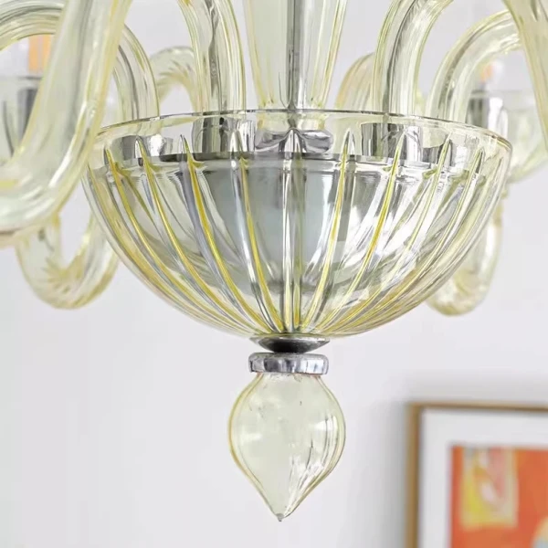 Люстра MURANO Sleek Yellow Glass Fixture 089 Anzazo купити 61952грн.