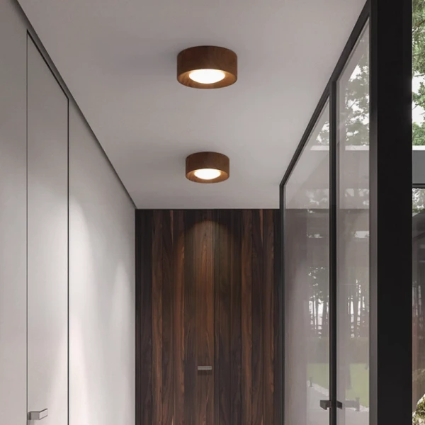 Точечный свет WOODSPOT DARK Встраиваемый — цвет орех і латунь, стиль модерн середины века