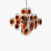 Люстра MURANO Amber Halo 127 — цвет оранжевый, стиль современный