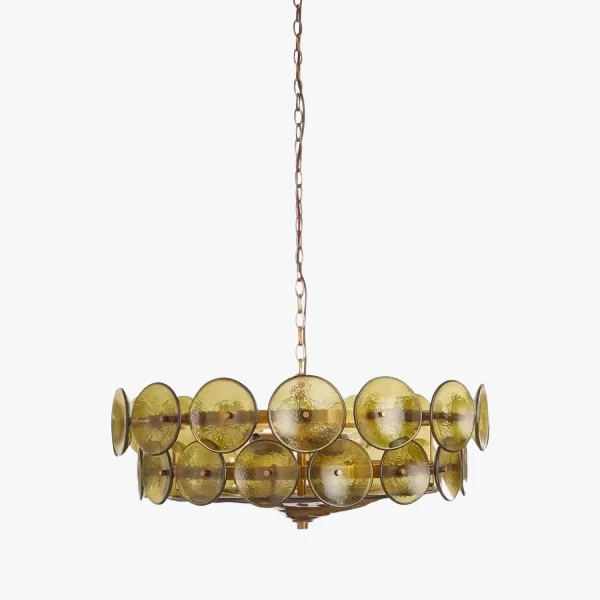 Люстра MURANO Green amber 022 — цвет янтарно-зеленый, стиль современный