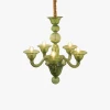 Люстра MURANO Sleek Green Glass Fixture 090 — цвет зеленый, стиль современный