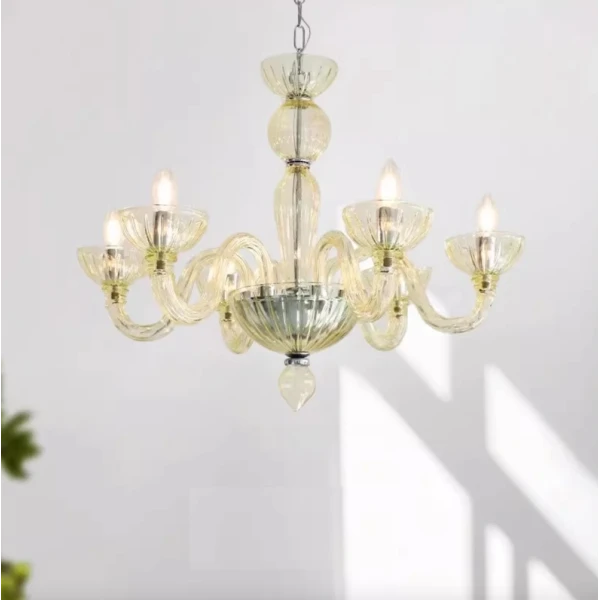 Люстра MURANO Sleek Yellow Glass Fixture 089 Anzazo купити 61952грн.