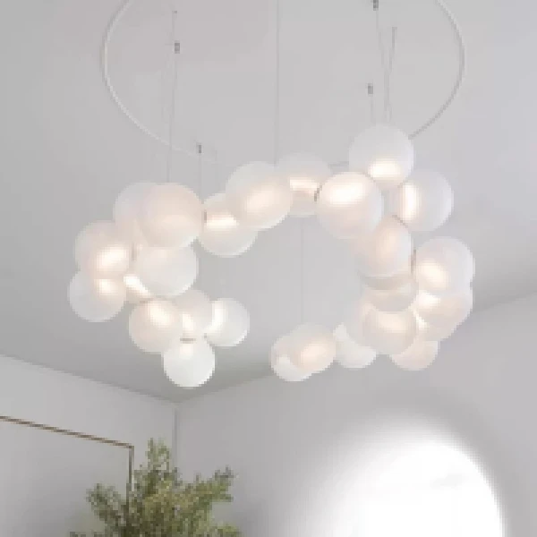 Підвісна люстра 120cm BUBBLES CLOUD — люстри дизайнерські, колір білий, стиль сучасний