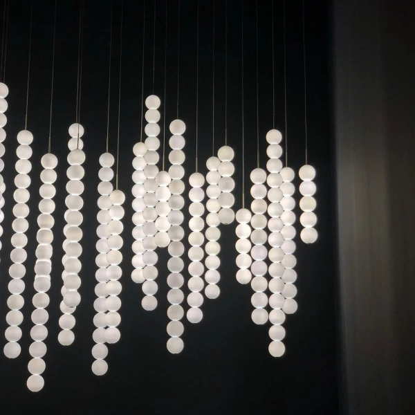 Подвесной светильник Abacus — цвет золото, из материала залізо, метал, стиль модерн