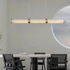 Подвесной светильник Alabaster Beam — цвет латунь і белый, из материала алебастр, стиль модерн