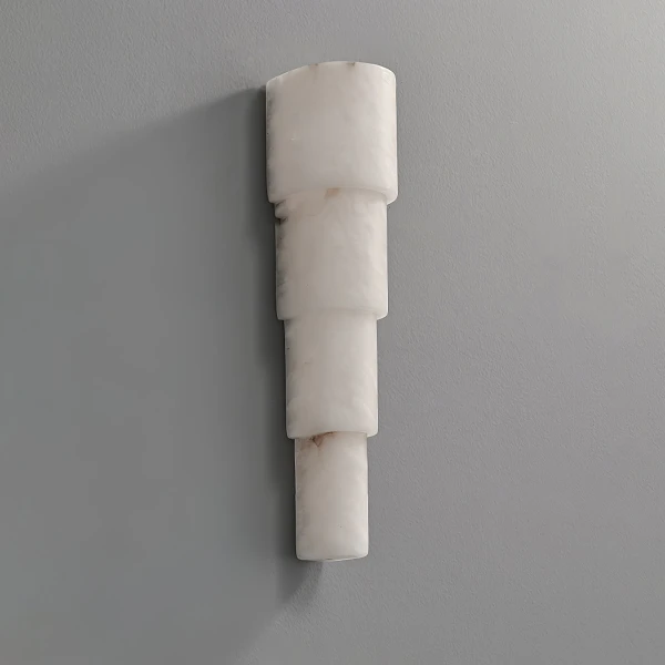 Настенный светильник Alba Cascade Alabaster — бра, цвет белый, из материала алебастр, метал, стиль модерн