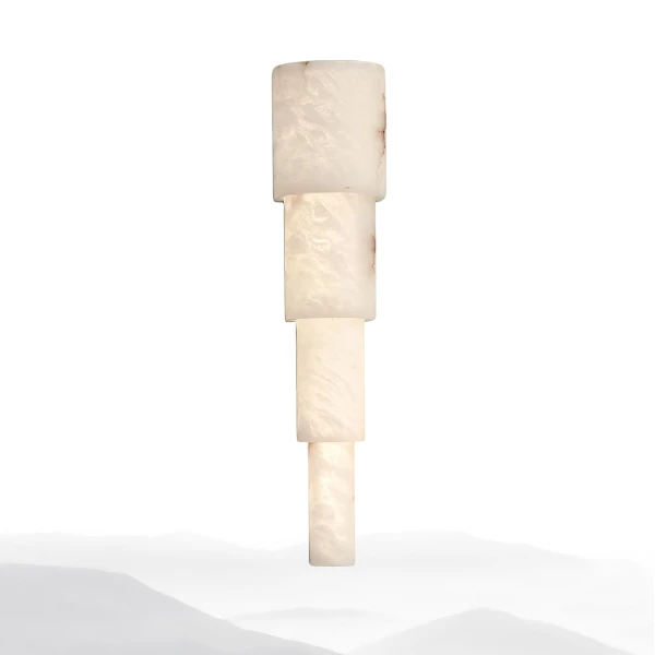 Настенный светильник Alba Cascade Alabaster — бра, цвет белый, из материала алебастр, метал, стиль модерн