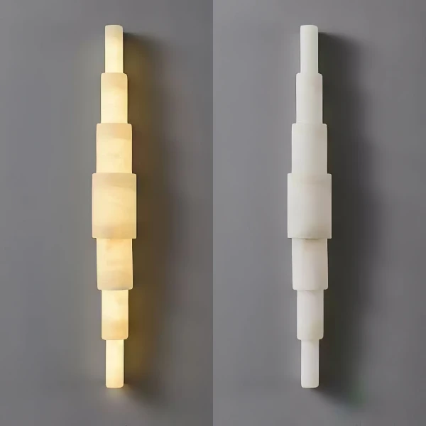 Настенный светильник Alba Cascade Alabaster — бра, цвет белый, из материала алебастр, метал, стиль модерн