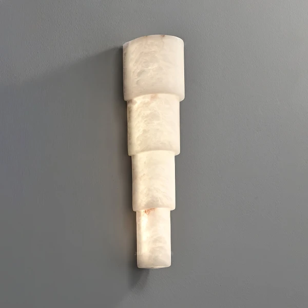 Настенный светильник Alba Cascade Alabaster — бра, цвет белый, из материала алебастр, метал, стиль модерн