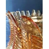 Каскадна люстра Amber Leaf — люстри дизайнерські, колір бурштиновий, з матеріалу  метал, скло, стиль сучасний