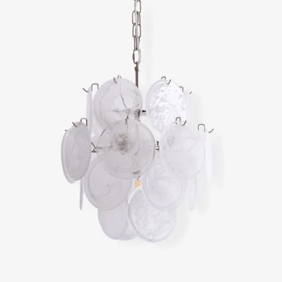 Люстра скляна Murano Aqua White