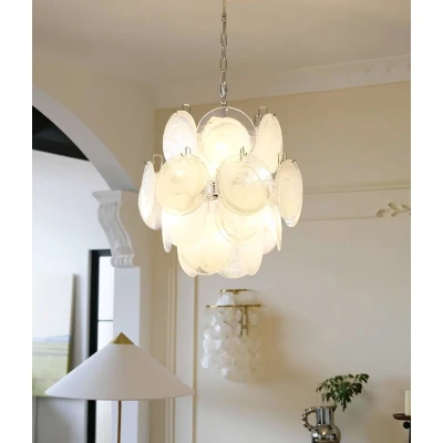 Люстра скляна Murano Aqua White