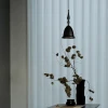 Подвесной светильник Arden — цвет дерева і цвет ореха, из материала метал, тканина, стиль модерн