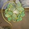 Настольная лампа Aurelia Leaf — цвет золото, из материала скло, латунь, стиль ретро